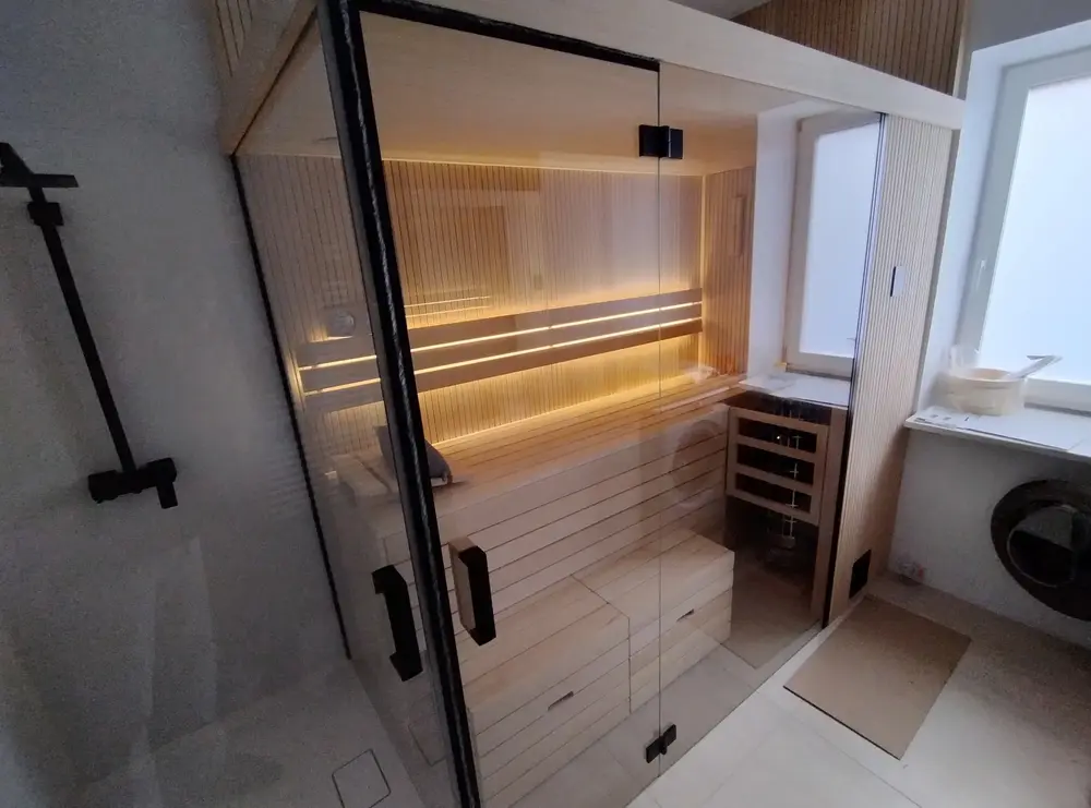 Mini sauna wnętrze